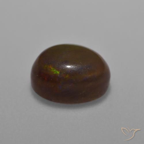 9,17 ctw natürlicher Mehrfarbig Schokoladenopal, Oval, Lichtdurchlässig