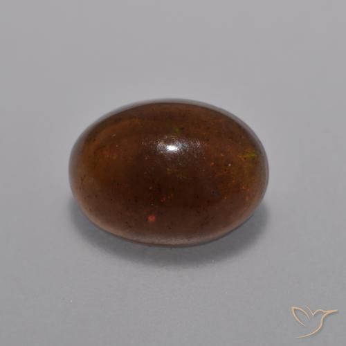 9,17 ctw natürlicher Mehrfarbig Schokoladenopal, Oval, Lichtdurchlässig