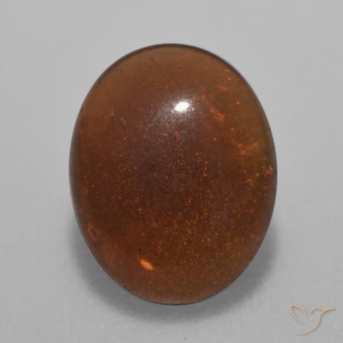 0.59ct Natürlicher Warmes Braun Schokoladenopal, Oval, Lichtdurchlässig