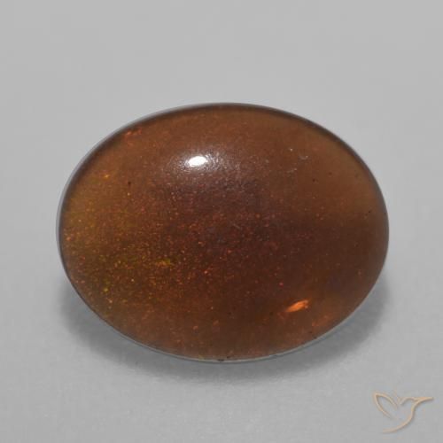 9,17 ctw natürlicher Warmes Braun Schokoladenopal, Oval, Lichtdurchlässig