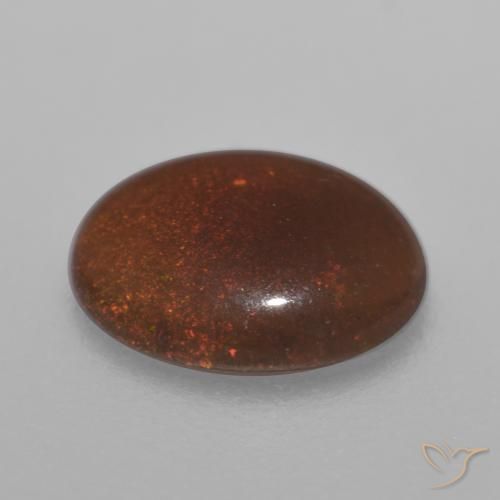 9,17 ctw natürlicher Warmes Braun Schokoladenopal, Oval, Lichtdurchlässig