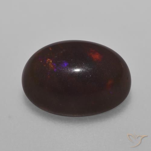 9,17 ctw natürlicher Mehrfarbig Schokoladenopal, Oval, Lichtdurchlässig
