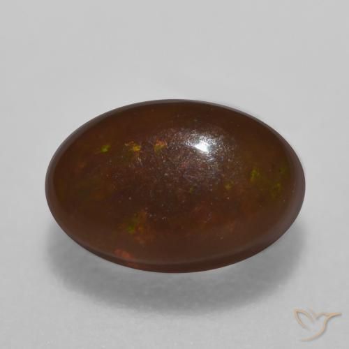 9,17 ctw natürlicher Mehrfarbig Schokoladenopal, Oval, Lichtdurchlässig