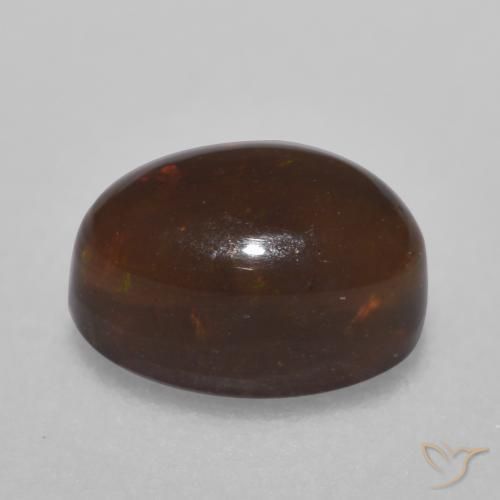9,17 ctw natürlicher Mehrfarbig Schokoladenopal, Oval, Lichtdurchlässig