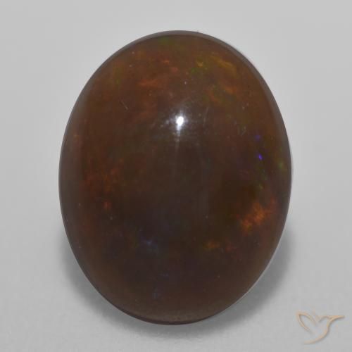 9,17 ctw natürlicher Mehrfarbig Schokoladenopal, Oval, Lichtdurchlässig