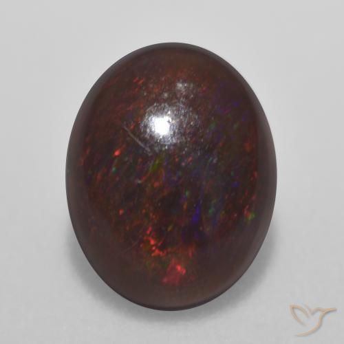 9,17 ctw natürlicher Mehrfarbig Schokoladenopal, Oval, Lichtdurchlässig