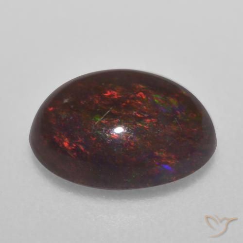 9,17 ctw natürlicher Mehrfarbig Schokoladenopal, Oval, Lichtdurchlässig