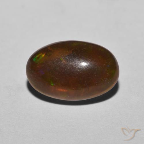 9,17 ctw natürlicher Mehrfarbig Schokoladenopal, Oval, Lichtdurchlässig