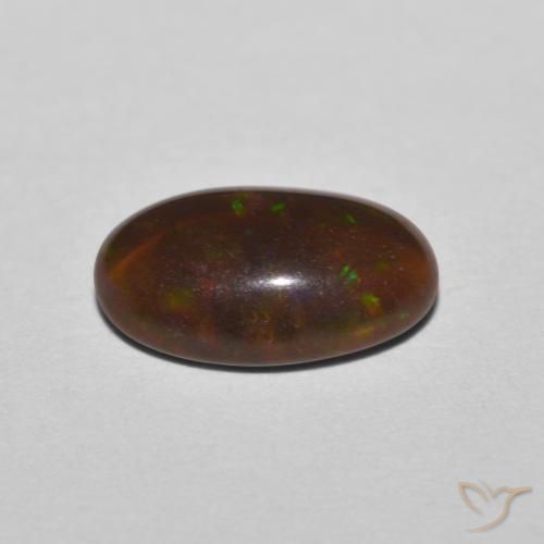 9,17 ctw natürlicher Mehrfarbig Schokoladenopal, Oval, Lichtdurchlässig