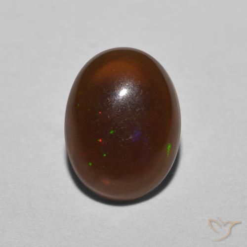 0.82ct Natürlicher Mehrfarbig Schokoladenopal, Oval, Lichtdurchlässig