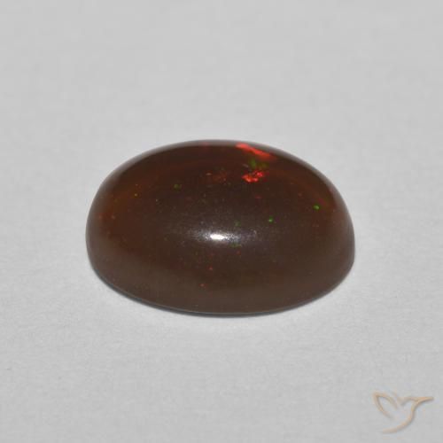 9,17 ctw natürlicher Mehrfarbig Schokoladenopal, Oval, Lichtdurchlässig