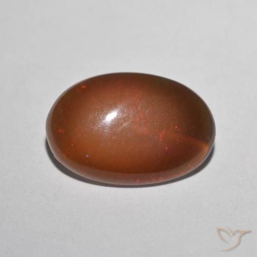 1.90ct Natürlicher Mehrfarbig Schokoladenopal, Oval, Lichtdurchlässig