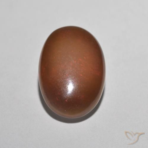 9,17 ctw natürlicher Mehrfarbig Schokoladenopal, Oval, Lichtdurchlässig