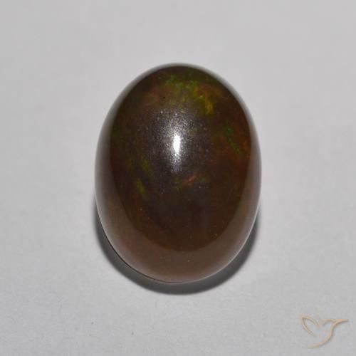 0.88ct Natürlicher Mehrfarbig Schokoladenopal, Oval, Lichtdurchlässig