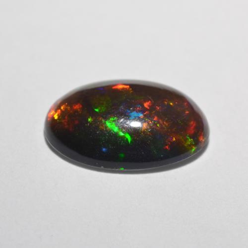 9,17 ctw natürlicher Mehrfarbig Schokoladenopal, Oval Schliff, Lichtdurchlässig