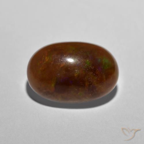 9,17 ctw natürlicher Mehrfarbig Schokoladenopal, Oval, Lichtdurchlässig