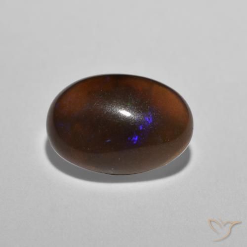 9,17 ctw natürlicher Mehrfarbig Schokoladenopal, Oval, Lichtdurchlässig