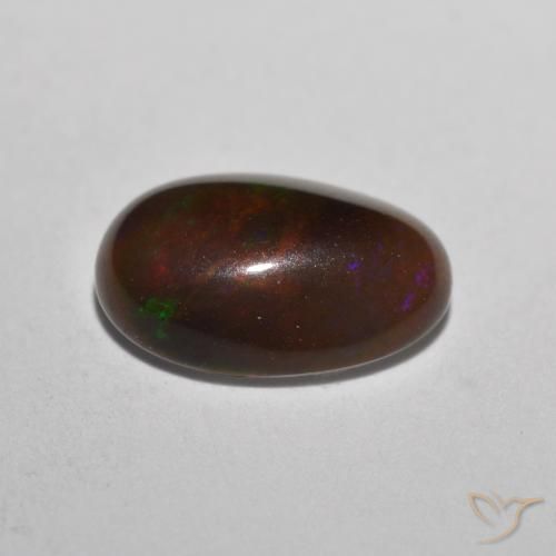 9,17 ctw natürlicher Mehrfarbig Schokoladenopal, Oval, Lichtdurchlässig