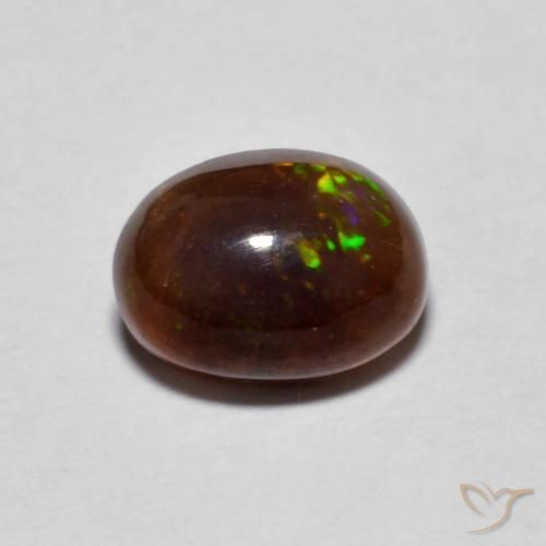 0.80ct Natürlicher Mehrfarbig Schokoladenopal, Oval, Lichtdurchlässig
