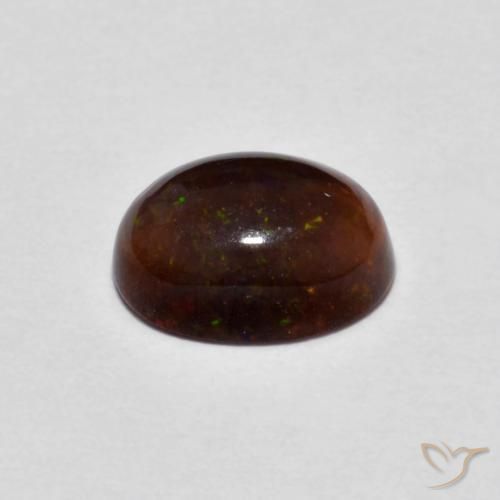 9,17 ctw natürlicher Mehrfarbig Schokoladenopal, Oval, Lichtdurchlässig