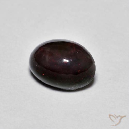 9,17 ctw natürlicher dunkelbraun Schokoladenopal, Oval, Lichtundurchlässig