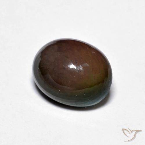 9,17 ctw natürlicher Schokoladenbraun Schokoladenopal, Oval, Lichtundurchlässig