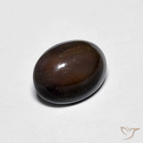 0.71ct Natürlicher dunkelbraun Schokoladenopal, Oval, Lichtundurchlässig