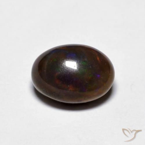 0.88ct Natürlicher Mehrfarbig Schokoladenopal, Oval, Lichtundurchlässig