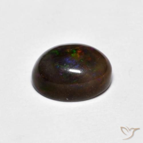 9,17 ctw natürlicher Mehrfarbig Schokoladenopal, Oval, Lichtundurchlässig