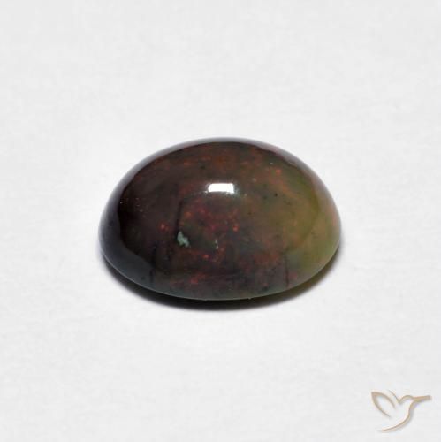 9,17 ctw natürlicher Mehrfarbig Schokoladenopal, Oval, Lichtdurchlässig