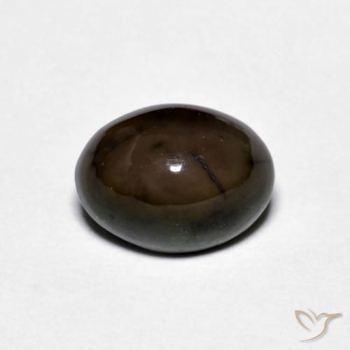 0.86ct Natürlicher dunkelbraun Schokoladenopal, Oval, Lichtundurchlässig