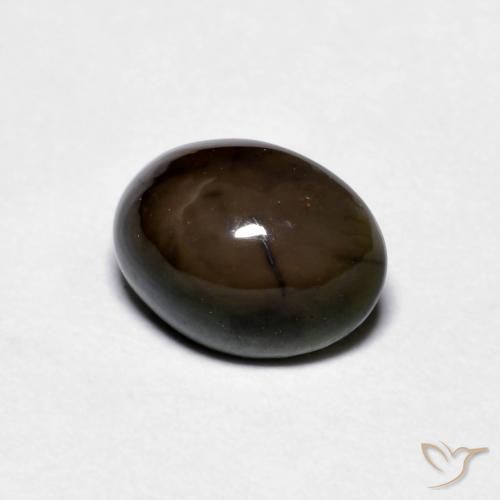 9,17 ctw natürlicher dunkelbraun Schokoladenopal, Oval, Lichtundurchlässig