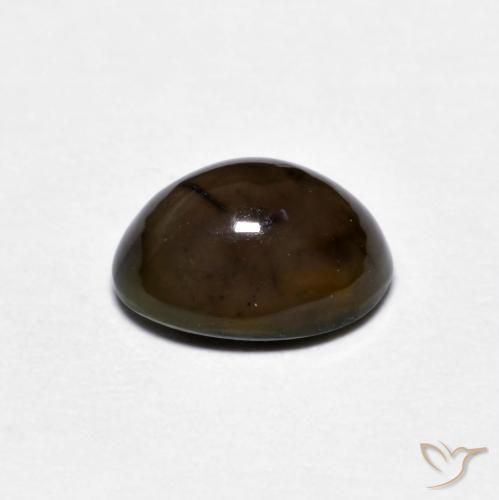 9,17 ctw natürlicher dunkelbraun Schokoladenopal, Oval, Lichtundurchlässig
