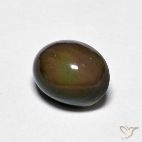 9,17 ctw natürlicher dunkelbraun Schokoladenopal, Oval, Lichtundurchlässig
