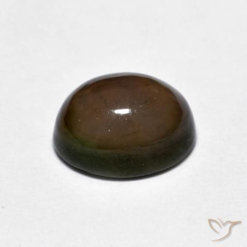 9,17 ctw natürlicher dunkelbraun Schokoladenopal, Oval, Lichtundurchlässig