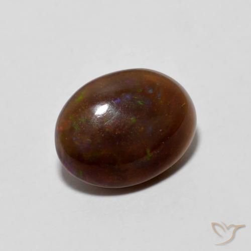 9,17 ctw natürlicher Mehrfarbig Schokoladenopal, Oval, Lichtundurchlässig