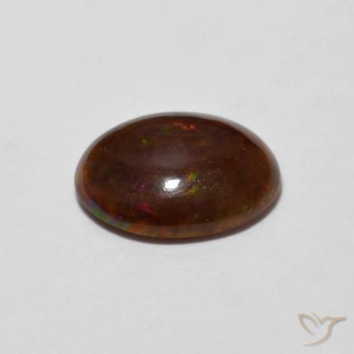 9,17 ctw natürlicher Mehrfarbig Schokoladenopal, Oval, Lichtundurchlässig