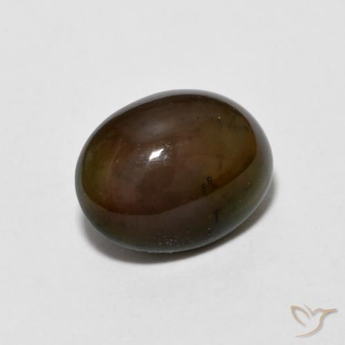 9,17 ctw natürlicher Zimtbraun Schokoladenopal, Oval, Lichtundurchlässig