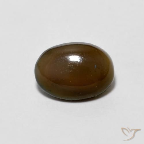 0.47ct Natürlicher Warmes Braun Schokoladenopal, Oval, Lichtundurchlässig