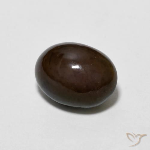 9,17 ctw natürlicher Schokoladenbraun Schokoladenopal, Oval, Lichtundurchlässig