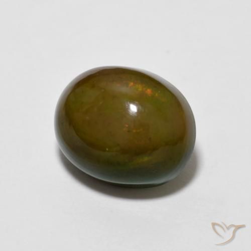 9,17 ctw natürlicher Medium Dark-Brown Schokoladenopal, Oval, Lichtundurchlässig