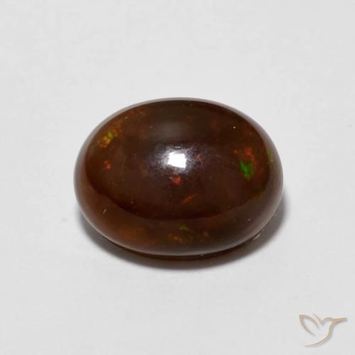 9,17 ctw natürlicher Mehrfarbig Schokoladenopal, Oval, Transparent