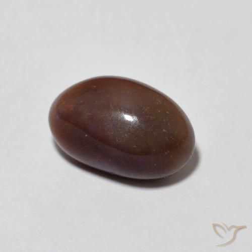 9,17 ctw natürlicher Mehrfarbig Schokoladenopal, Oval, Lichtdurchlässig