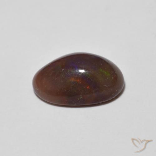 9,17 ctw natürlicher Mehrfarbig Schokoladenopal, Oval, Lichtdurchlässig