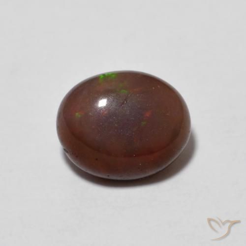 9,17 ctw natürlicher Mehrfarbig Schokoladenopal, Oval, Lichtdurchlässig