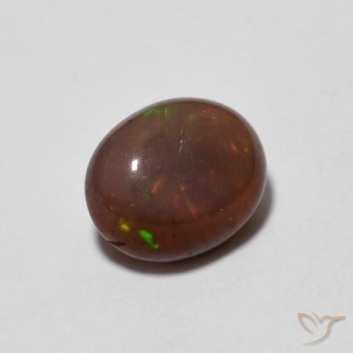 9,17 ctw natürlicher Mehrfarbig Schokoladenopal, Oval, Lichtdurchlässig