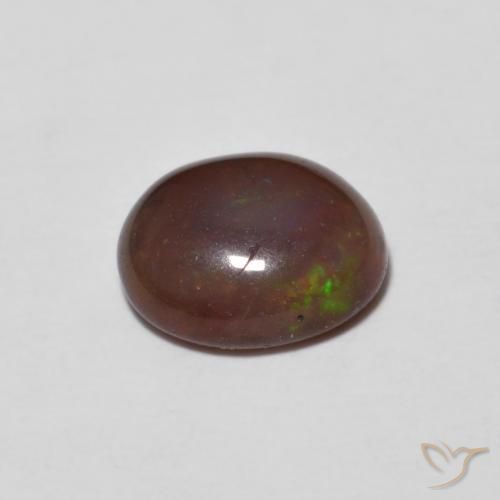 9,17 ctw natürlicher Mehrfarbig Schokoladenopal, Oval, Lichtdurchlässig