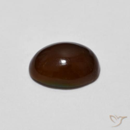 9,17 ctw natürlicher Mehrfarbig Schokoladenopal, Oval, Lichtundurchlässig