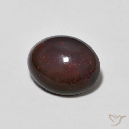 9,17 ctw natürlicher Mehrfarbig Schokoladenopal, Oval, Lichtdurchlässig