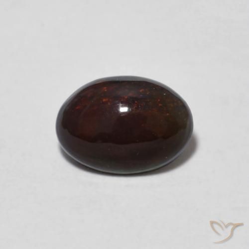 0.42ct Natürlicher Mehrfarbig Schokoladenopal, Oval, Lichtdurchlässig